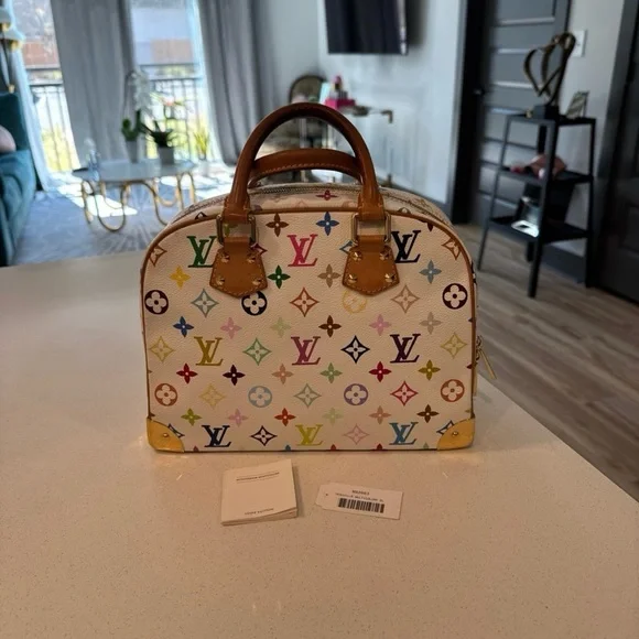 Louis Vuitton Red and Pink Satchel Bag - Picture 3 of 11